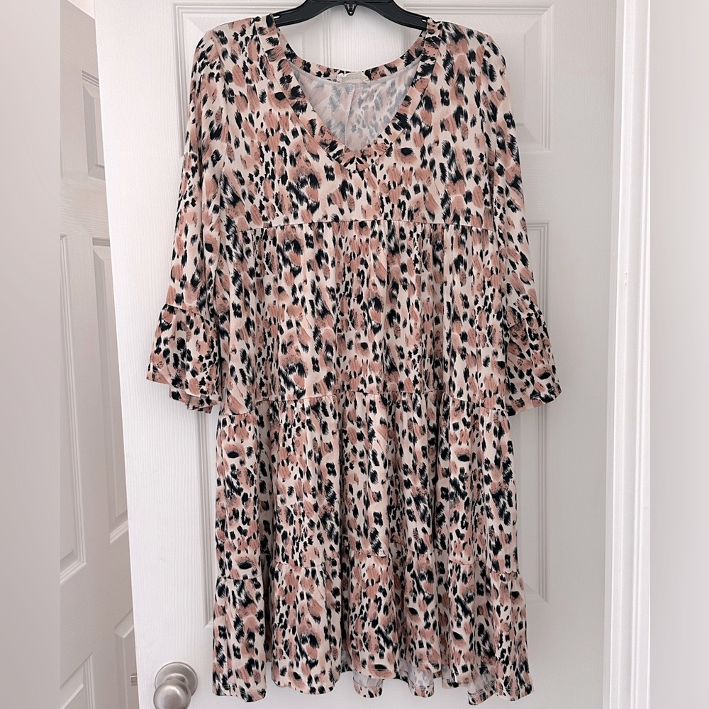 Ninexis Women’s Dress, Size L, Leopard print